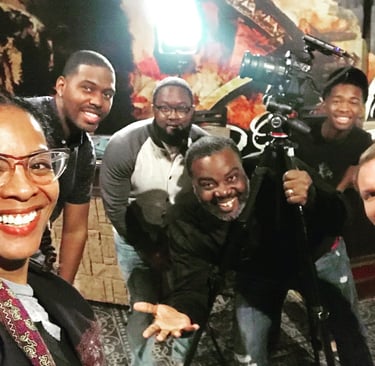 VCC Media Marketing Team during a video shoot