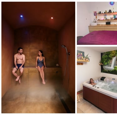 Spa hammam privatif et espaces de détente ENERGY TERRE HAPPY à Lherm – bien-être, vapeur et balnéoth