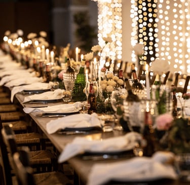 table on a wedding organized by Francesco Margaretini