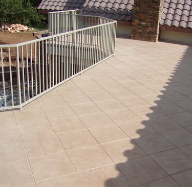 Stamped overlay on balcony. San Antonio, TX.