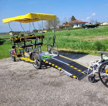 Rampe dépliable intégrée pour facilité l'accès