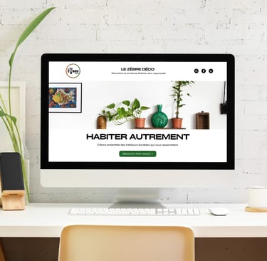 Landing page webdesign site internet Le Zèbre Déco