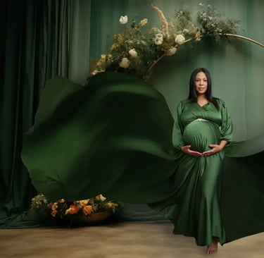 Maternity Photography in studio mirrorless photo studio
