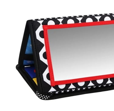 Miroir incassable noir et blanc pour bébé, stimule la conscience de soi et la motricité
