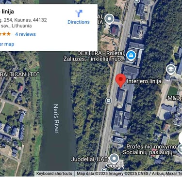 Interjero linija žemėlapyje