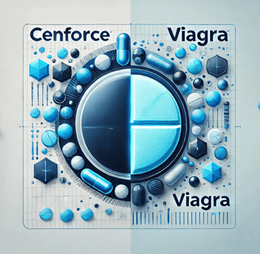 Comparative visual of Cenforce vs. Viagra