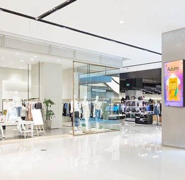 claratech's displays for shopping malls