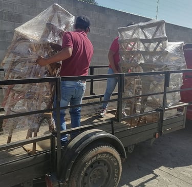 ENVIO DE SILLAS MODELO CROSSBACK MADERA DE PINO FIESTAS DEL SOL
