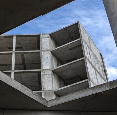 a building with a sky view of a building