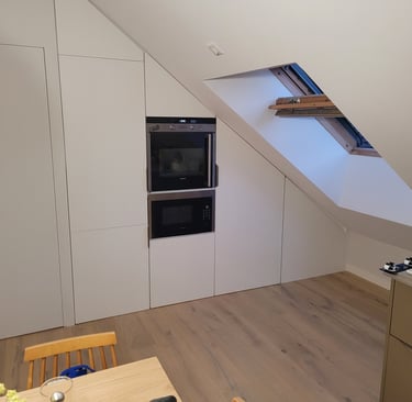 aménagements de cuisine en soupente. Sévrier