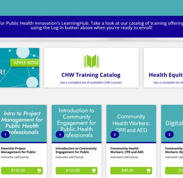 a website page with a variety of health related information
