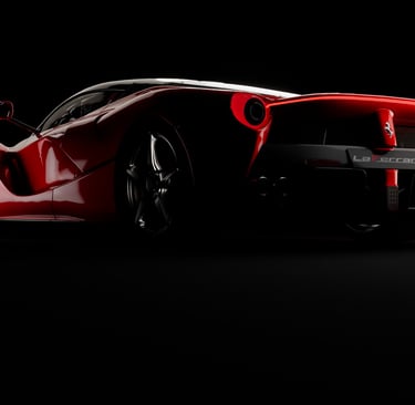 Rear view of a La Ferrari 3d model created for an ad