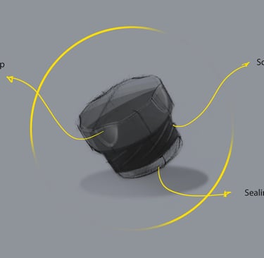 freehand-sketch-exploration-of-cap-design-refill-logic-and-overall-silhouette-designed-by-koorosh-sh