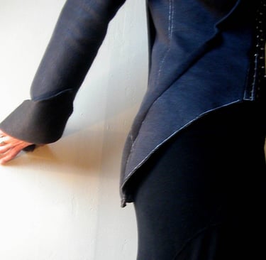 Veste structurée style costume en scuba marine Takayouate