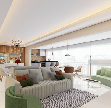 Apartamento reformado com conceito aberto em São Paulo
