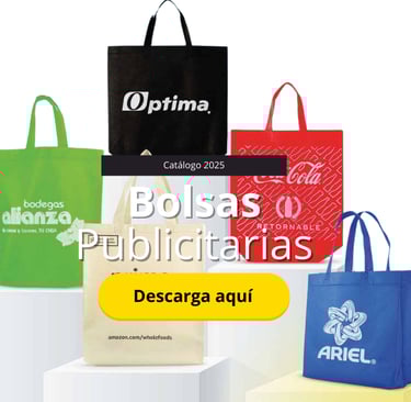 Catálogo de bolsa publicitarias, impresión de bolsas