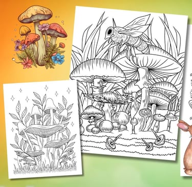 Mushroom Coloring Pages