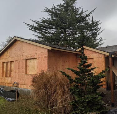 bedroom addition off the back of the house