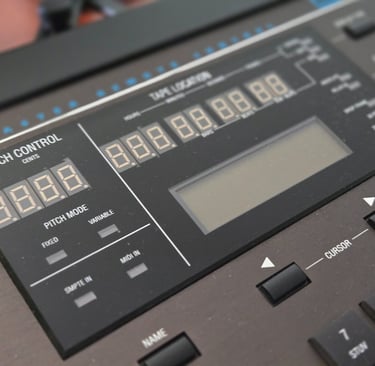 The time panel of an Alesis BRC.