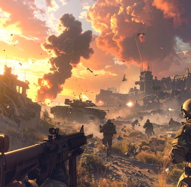 Eine Gruppe von Soldaten in der Wüste.