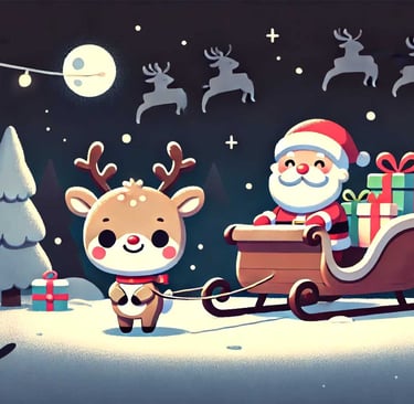 a reindeer with a santa claus claus claus claus claus claus claus claus claus claus claus