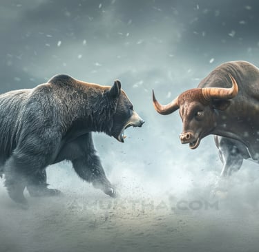 Bull and Bear Fighting