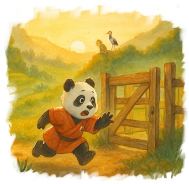 Children's picture book image from The Panda Who Was Worried