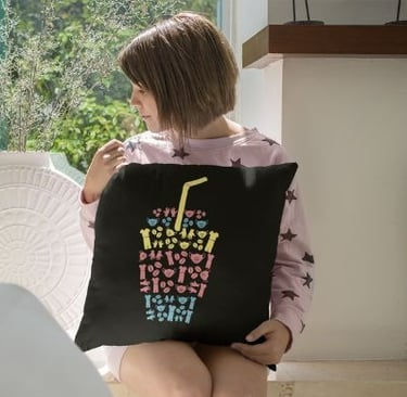 Coffee Scrub Rubber Gloves Throw Pillow