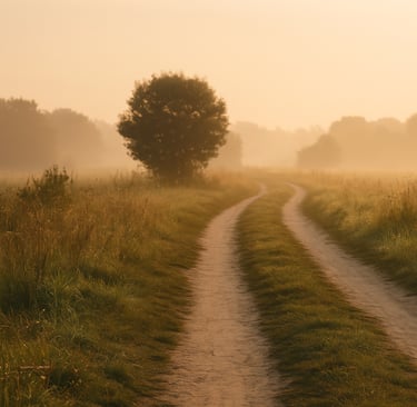 a quiet path, soft light, symbolizing the journey of recovery