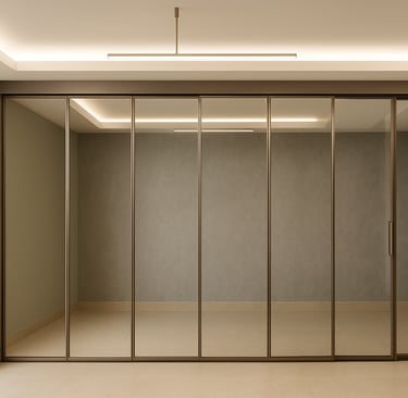 Slim aluminium profile slider