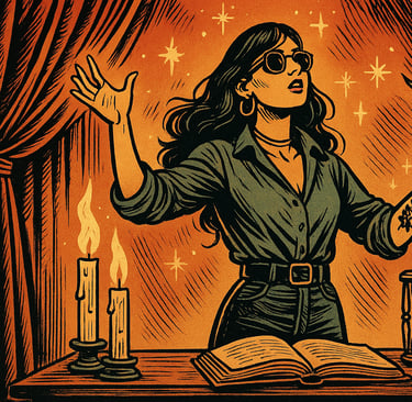 a woman in a black shirt and glasses