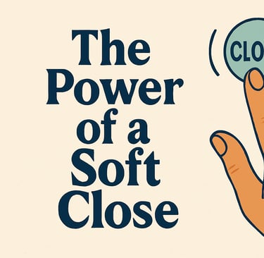 a hand holding a button with the word close close to the bottom of the button