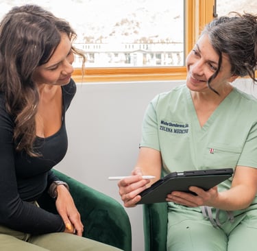 picture of intake appointment - holistic care for perimenopause and menopause symptoms