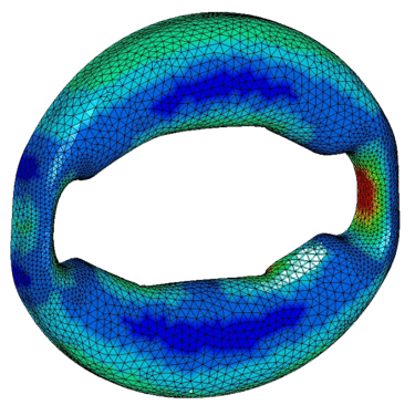 tests et simulations d'élasticité de la Pince en Silicone