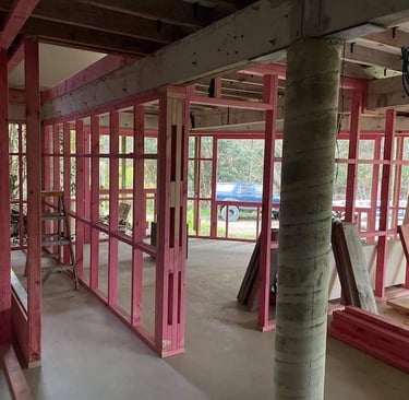 Matakana basement extension CHR builders support beams