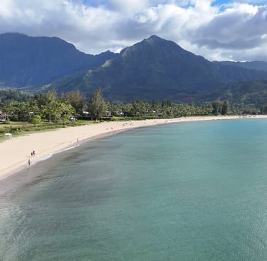 Hanalei bay beach kauai Hawaii