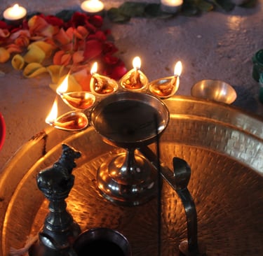 puja items for a hindu ritual