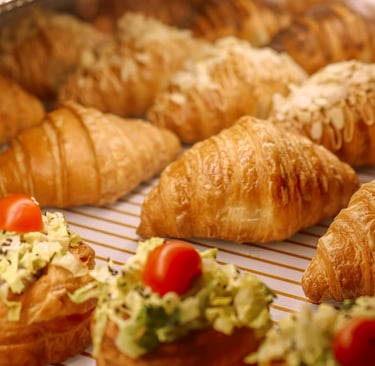 bakery croissants and pastries made with malt