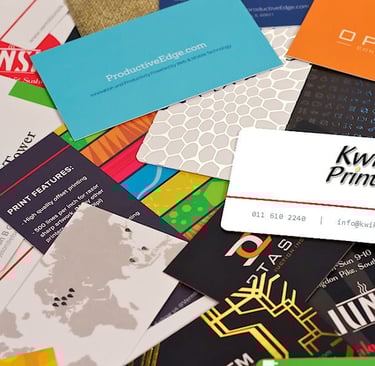 a business card with a business card holder