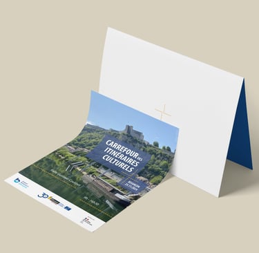 Création de pochette porte documents, dos et affiche