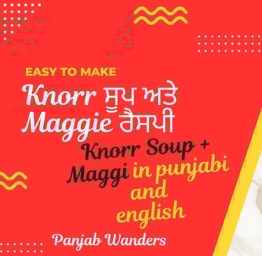 a bowl of soup with knorr soup and maggie