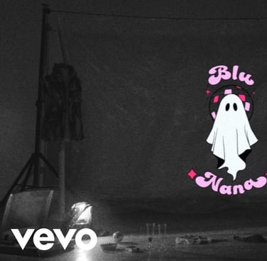 a ghost ghost with a ghost in the background