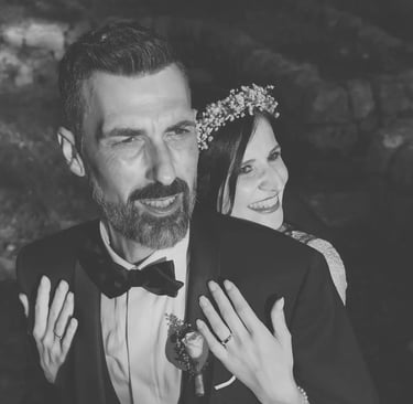 sposo e sposa in bianco e nero a ragusa