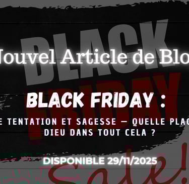 Black Friday, article chrétien