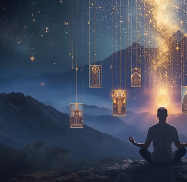 um homem meditando em posição de meditação