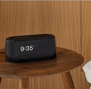 Loftie smart alarm clock with high-fidelity speaker for sleep stories and meditation.