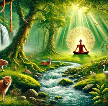 equilíbrio, unidade e espiritualidade profunda conectada ao Todo