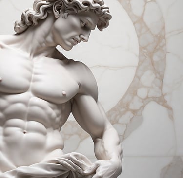 Classical male statue Inspired by Michelangelo's David