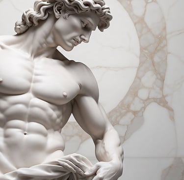 Classical male statue Inspired by Michelangelo's David