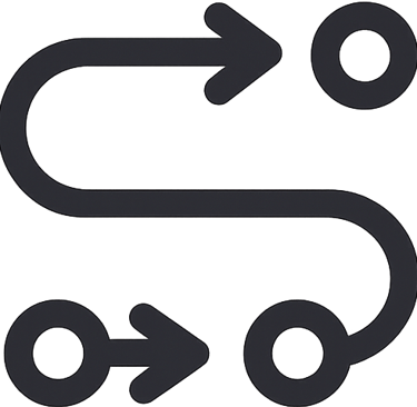 Process symboll as arrow with points